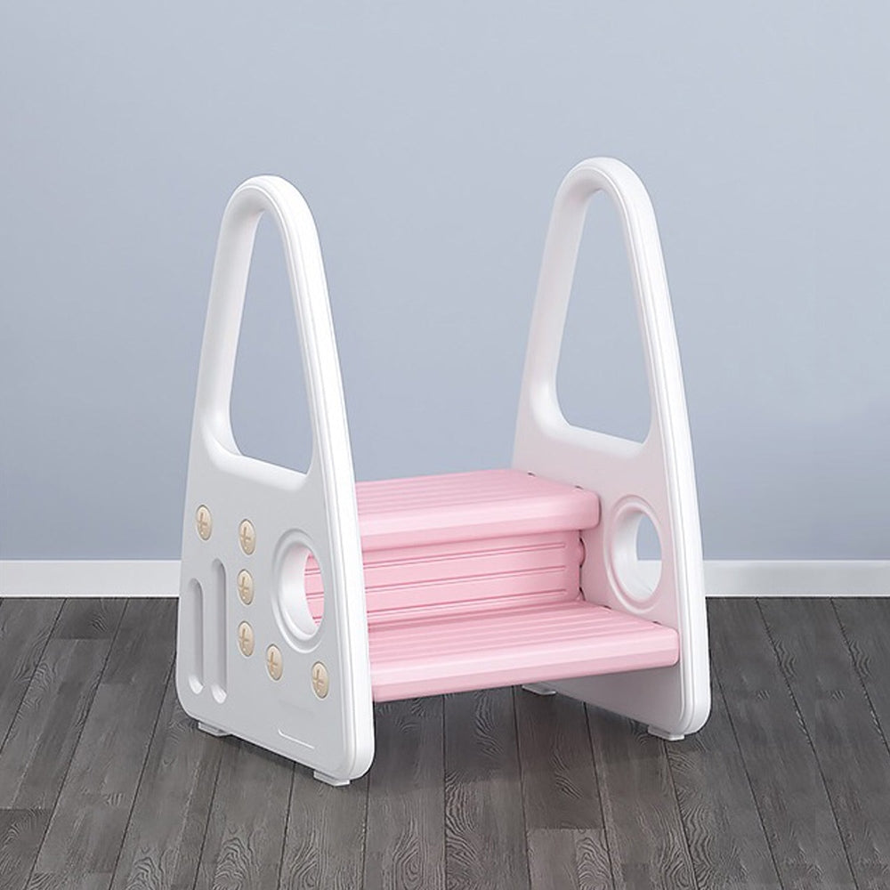 Nemibaby Safe Guard Step Stool with Handrails - pink plastic toddler stool for potty training