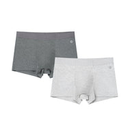 Nest Designs Bamboo Boys Boxer Briefs Underwear 2 Pack Charcoal/Grey Dusk