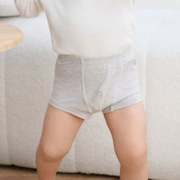 Nest Designs Bamboo Boys Boxer Briefs Underwear 2 Pack Charcoal/Grey Dusk