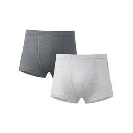 Nest Designs Bamboo Boys Boxer Briefs Underwear 2 Pack Charcoal/Grey Dusk