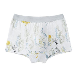 Nest Designs Bamboo Boys Boxer Briefs Underwear (2 Pack) Deep Blue Wonders