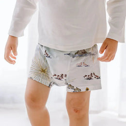 Nest Designs Bamboo Boys Boxer Briefs Underwear (2 Pack) Under The Sea