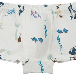 Nest Designs Bamboo Boys Boxer Briefs Underwear (2 Pack) Under The Sea