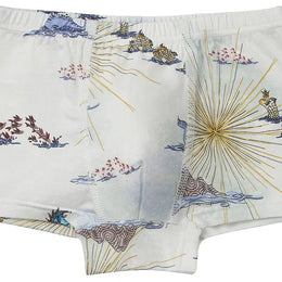 Nest Designs Bamboo Boys Boxer Briefs Underwear (2 Pack) Under The Sea