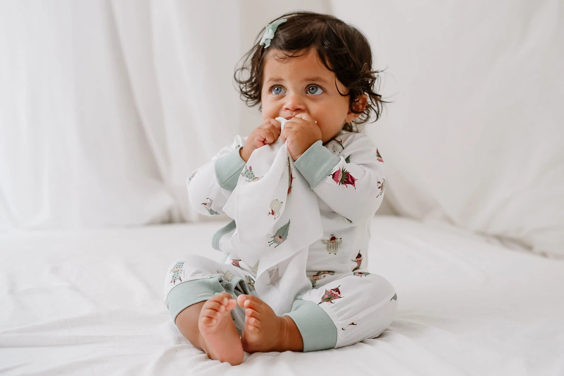 Nest Designs Bamboo Cotton Muslin Bubs Baby Washcloth Set (6-Pack) — lifestyle
