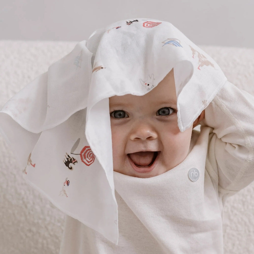 Nest Designs Bamboo Cotton Muslin Bubs Baby Washcloth Set (6-Pack)