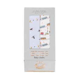 Nest Designs Bamboo Cotton Muslin Bubs Baby Washcloth Set (6-Pack)