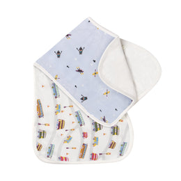 Nest Designs Bamboo Cotton Muslin Burp n' Bib 2-Pack