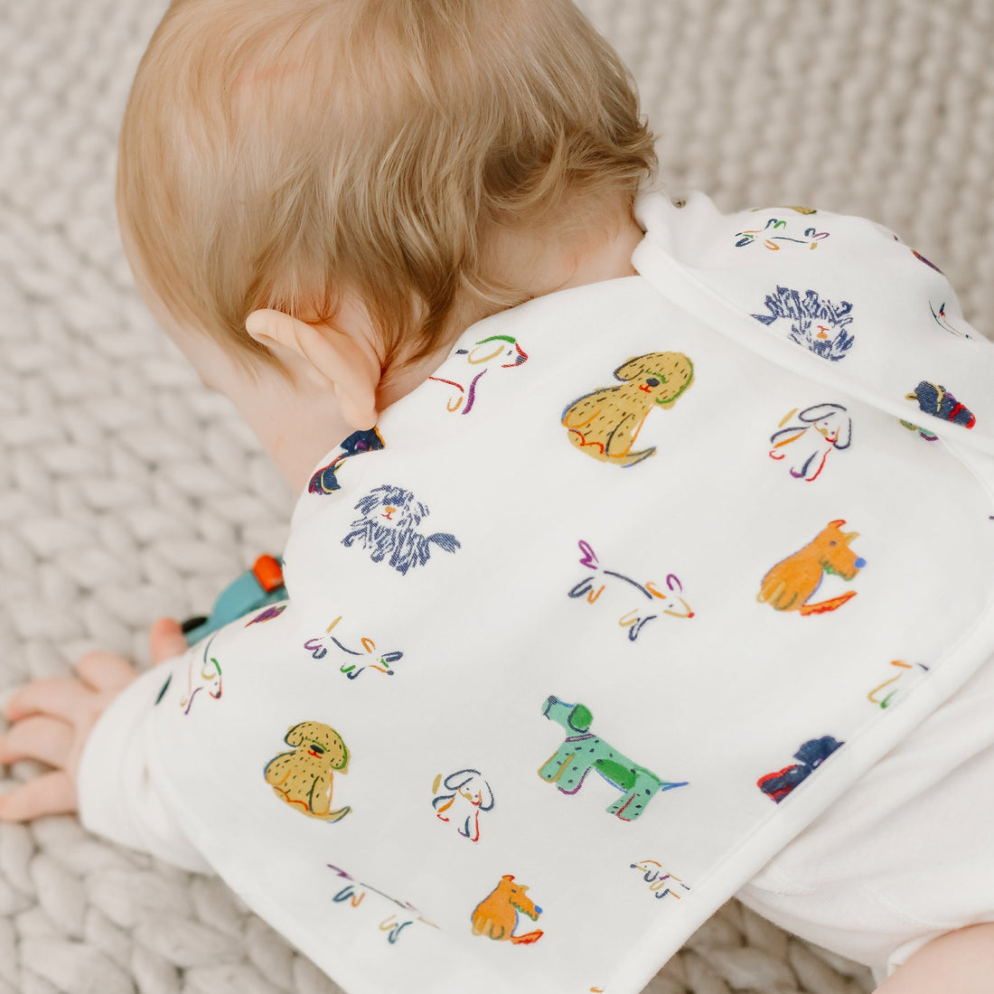Nest Designs Bamboo Cotton Muslin Burp n' Bib 2-Pack Country Charm gallery view 2