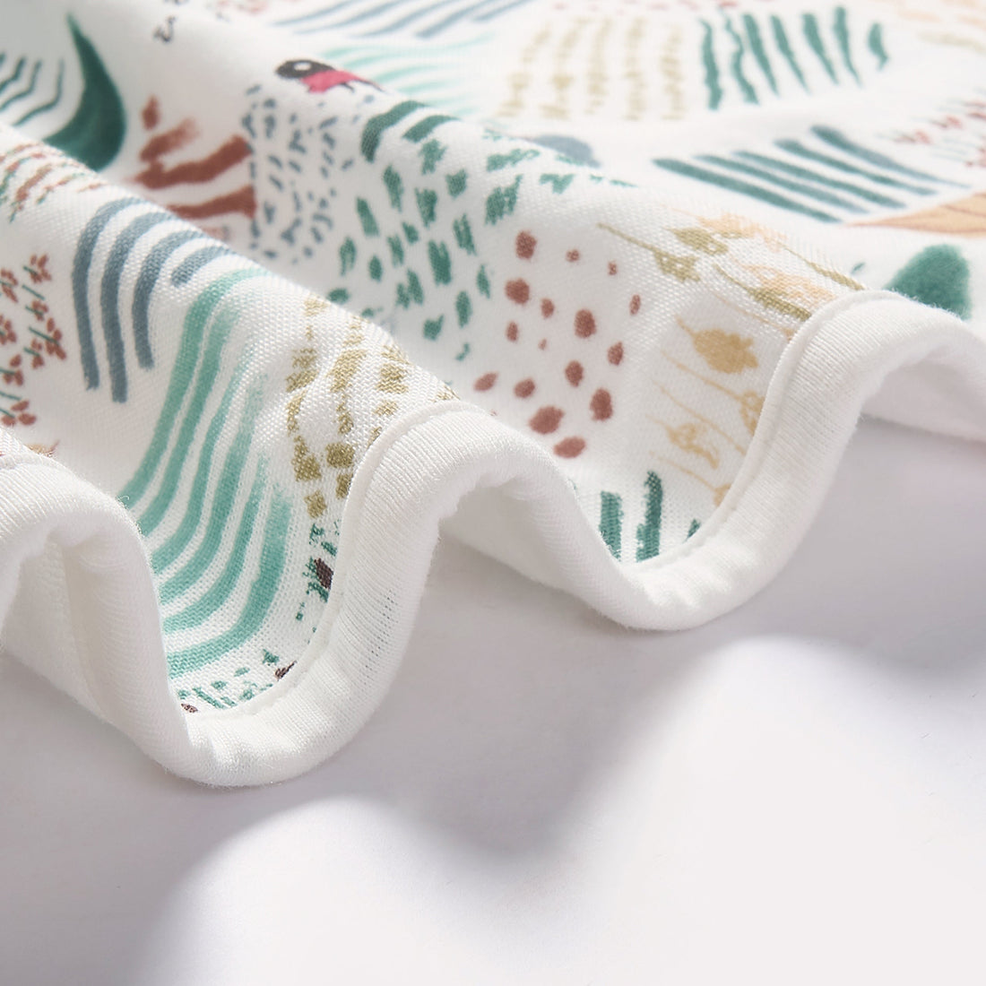Nest Designs Bamboo Cotton Muslin Burp n' Bib 2-Pack Country Charm gallery view 4