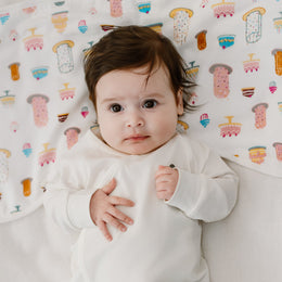 Nest Designs Bamboo Cotton Muslin Burp n' Bib 2-Pack