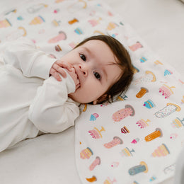 Nest Designs Bamboo Cotton Muslin Burp n' Bib 2-Pack