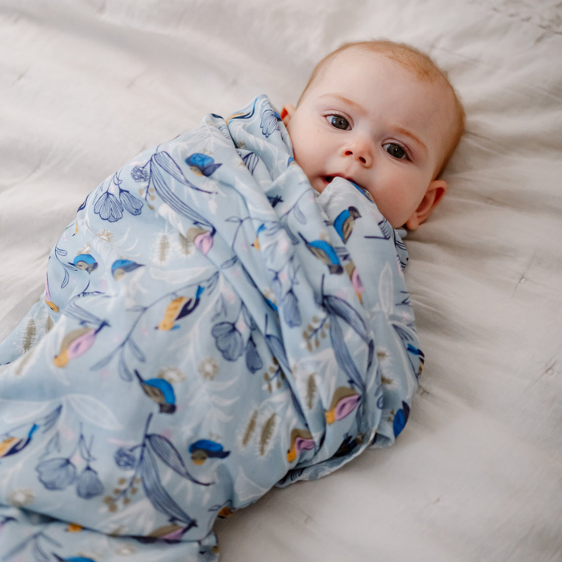 Nest Designs Bamboo Cotton Muslin Nook Swaddle Blankie ALOUETTE gallery view 1