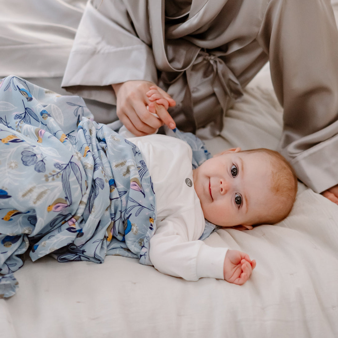 Nest Designs Bamboo Cotton Muslin Nook Swaddle Blankie ALOUETTE gallery view 2