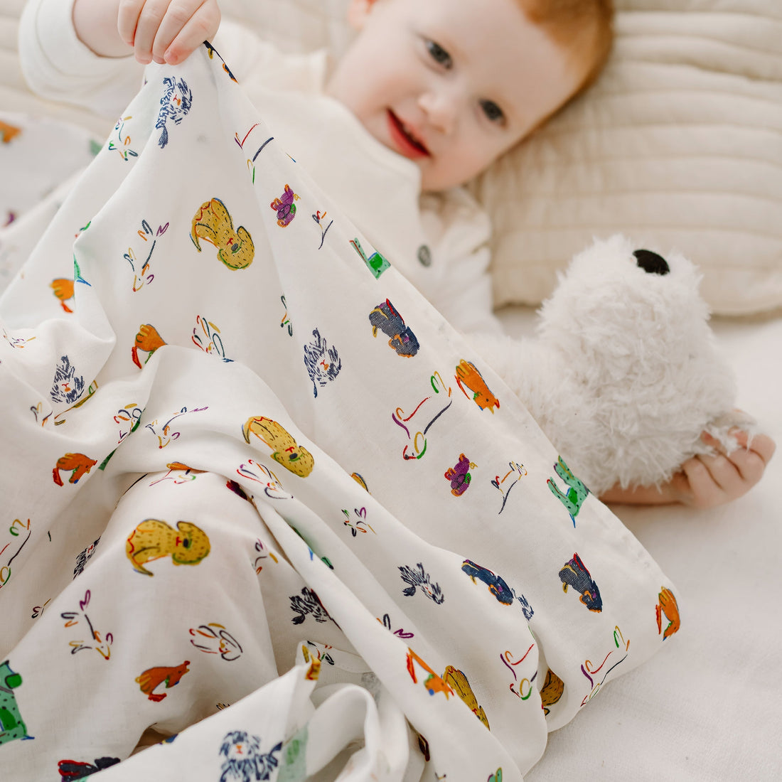 Nest Designs Bamboo Cotton Muslin Nook Swaddle Blankie BINGO gallery view 2