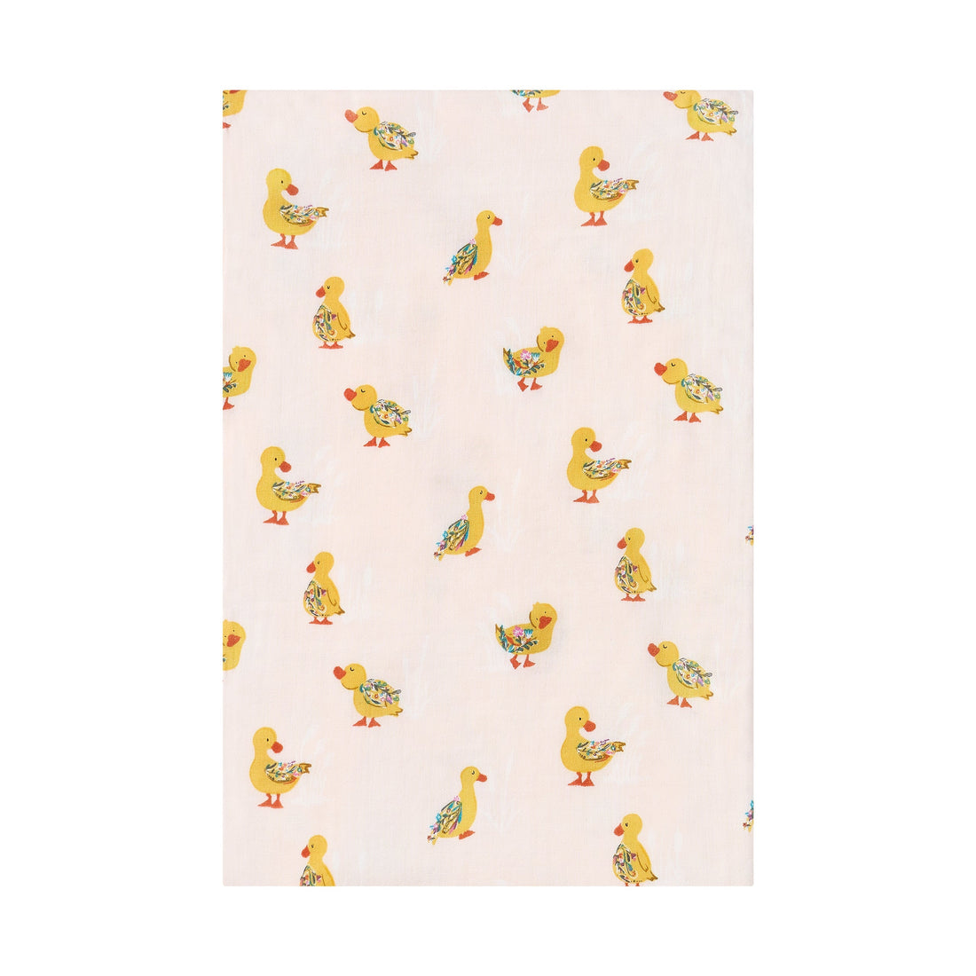 Nest Designs Bamboo Cotton Muslin Nook Swaddle Blankie FIVE LITTLE DUCKS front product view