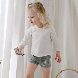 Nest Designs Bamboo Girls Boy Short Underwear (2 Pack) Forest Fun