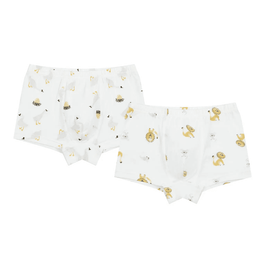 Nest Designs Bamboo Girls Boy Short Underwear (2 Pack) Lion & Goose