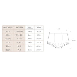 Nest Designs Bamboo Girls Boy Short Underwear (2 Pack) Sahara Sky