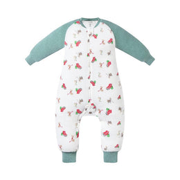 Nest Designs Bamboo Jersey Long Sleeve Footed Sleep Bag 2.5 Tog Sleigh All Day