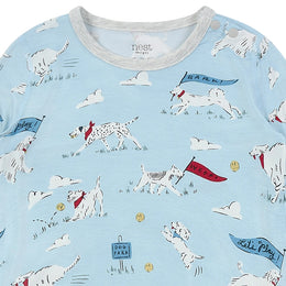 Nest Designs Bamboo Jersey Long Sleeve Kimono Onesie Puppy Park