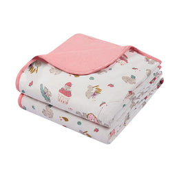 Nest Designs Bamboo Jersey Quilted Cozy Blanket Very Squirrelly