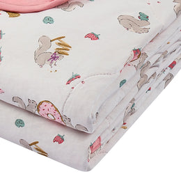 Nest Designs Bamboo Jersey Quilted Cozy Blanket Very Squirrelly