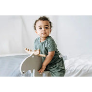 Nest Designs Bamboo Jersey Short Sleeve Footed Sleep Bag 0.5 Tog Pantone Harbor Grey