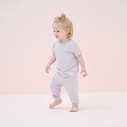 Nest Designs Bamboo Jersey Short Sleeve Pj Set Lavender Blue