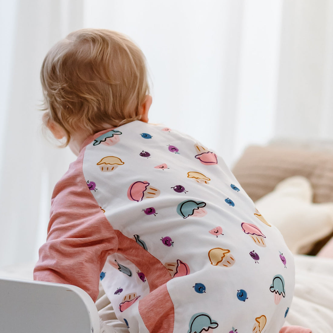Nest Designs Bamboo Raglan Long Sleeve Footed Sleep Bag 1.0 TOG Muffin Man gallery view 3