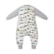 Nest Designs Bamboo Raglan Long Sleeve Footed Sleep Bag 2.5 TOG Wheels on the Bus