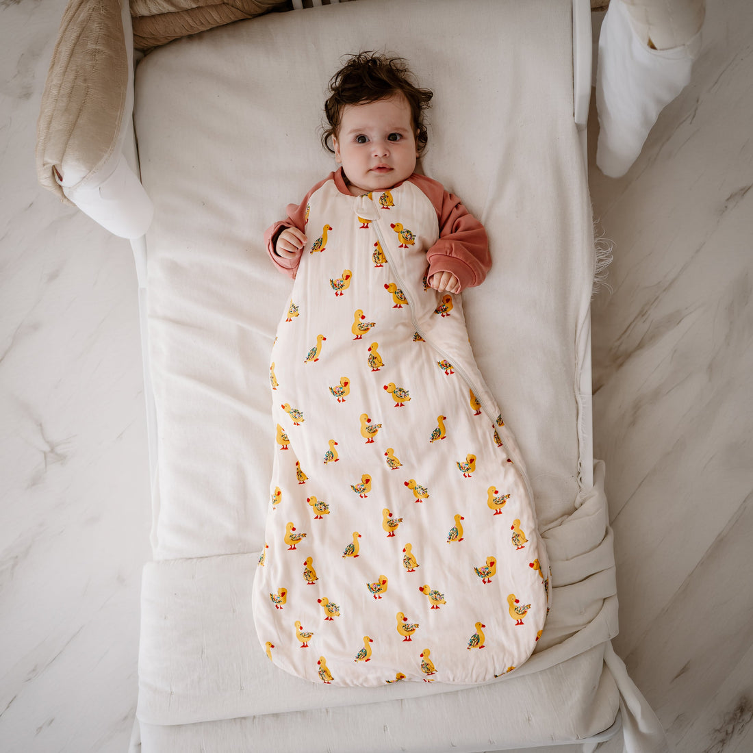 Nest Designs Bamboo Raglan Long Sleeve Sleep Bag 2.5 TOG Five Little Ducks gallery view 2