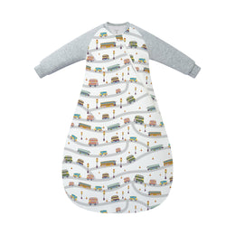 Nest Designs Bamboo Raglan Long Sleeve Sleep Bag 2.5 TOG Wheels on the Bus