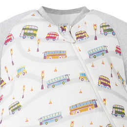 Nest Designs Bamboo Raglan Long Sleeve Sleep Bag 2.5 TOG Wheels on the Bus