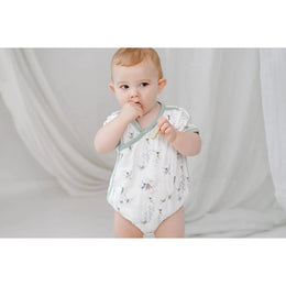 Nest Designs Bamboo Short Sleeve Kimono Onesie Fairy Tale