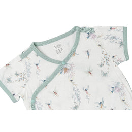 Nest Designs Bamboo Short Sleeve Kimono Onesie Fairy Tale