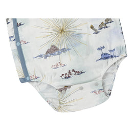 Nest Designs Bamboo Short Sleeve Kimono Onesie Ocean Wonders
