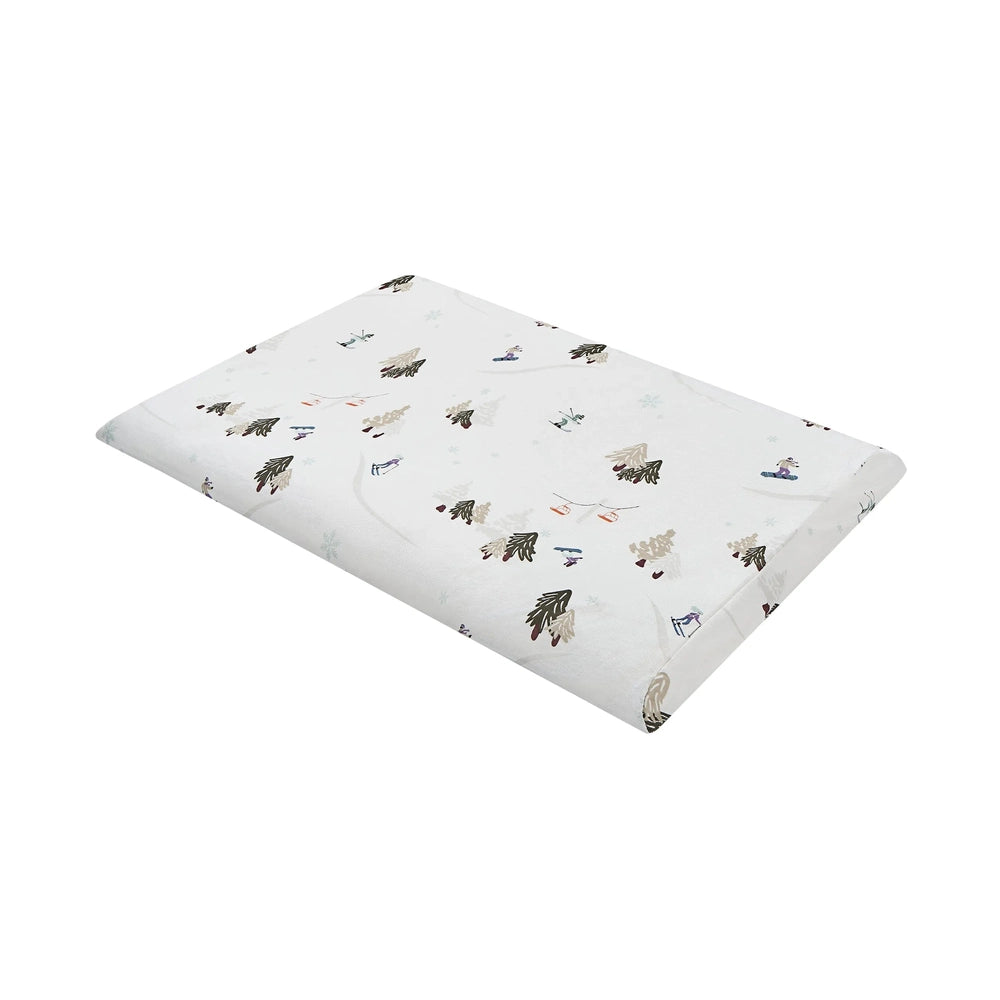 Nest Designs Bamboo Toddler Pillow With Pillowcase Chills N' Thrills in White with winter tree print