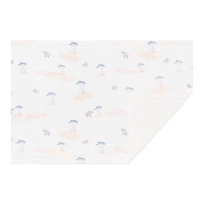 Nest Designs bamboo toddler pillowcase with Baobabs pattern on white fabric, soft bamboo material.