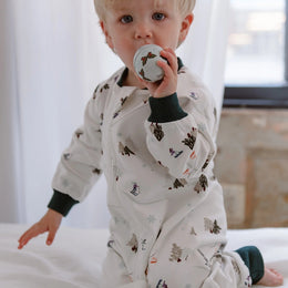 Nest Designs Cotton Long Sleeve Footed Sleep Bag 1.0 Tog Chills N' Thrills