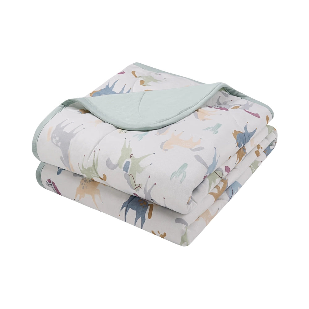 Nest Designs Bamboo Jersey Nook Quilted Cozy Blanket Small Pony Express