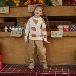 Petite Revery Cozy Croissants Knit Sweater