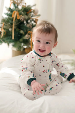 Nest Designs Organic Cotton Long Sleeve Footed Sleeper – Santas Elves
