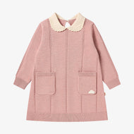 Petite Revery Rose Cable Knit Dress - Old Rose