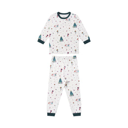 Nest Designs Organic Cotton Long Sleeve Two-Piece PJ Set – Santas Elves