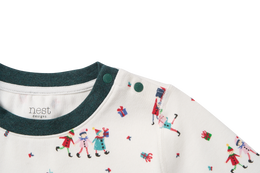Nest Designs Organic Cotton Long Sleeve Two-Piece PJ Set – Santas Elves