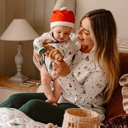 Nest Designs Organic Cotton Long Sleeve Kimono Onesie – Santas Elves