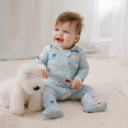 Nest Designs Long Sleeve Footed Sleeper Puppy Park