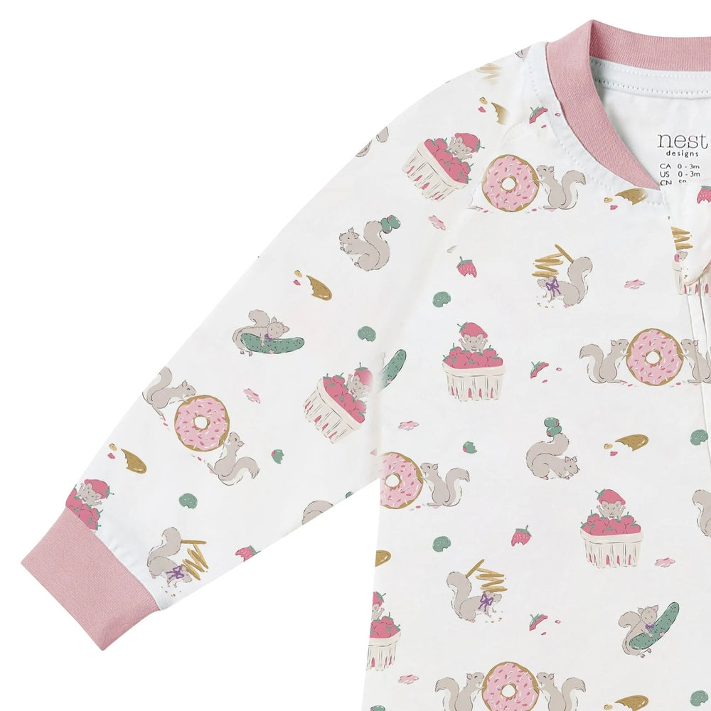 Nest Designs Long Sleeve Footed Sleeper Very Squirrelly, product view 5