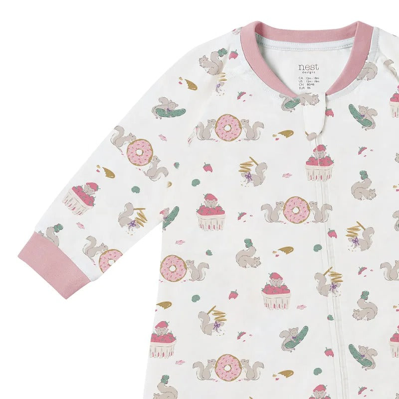Nest Designs Long Sleeve Footless Sleeper Very Squirrelly, product view 5